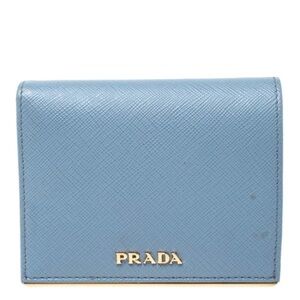 Prada Astrale Saffiano Metal Leather Bifold Wallet